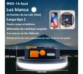 MOSLIGHTING 9900mAh Rechargeable Powerful Light Camping Lantern with Magnet Strong Light Portable Flashlight Tent Lamp Work LED