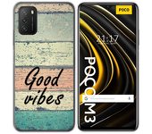 Tumundosmartphone Funda Gel Tpu para Xiaomi POCO M3 / Redmi 9T diseño Madera 01 Dibujos