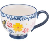 Tazas de cerámica de porcelana pintadas a mano de 15 oz. Taza novedosa hecha a mano (mariposa)
