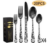 Patrón explosivo vajilla de Maple inoxidable 5 componentes 20 Unidades conjunto Comida Occidental/Cuchillo de Carne Y TENEDOR Cuchara kit vajilla conjunto