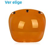 Lente de casco de motocicleta, espejo de burbuja, visera de protección solar, 3 snap, seguridad de vuelo Retro, antideslumbrante