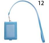 PU Leather Multifunctional Name Badge Holder Work Card Holders With Lanyard Bank Credit Card Women Men ID Business Case