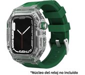 44mm 40mm Glacier Modification Kit Rubber Band For Apple Watch 9 8 7 45MM 41MM Transparent Mod Case For iWatch Series 6 SE 5