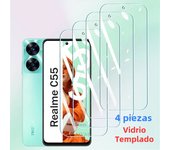 4Pcs Tempered Glass For Realme C55 C53 C51 C31 C33 C35 C20 C21 C25 Screen Protector Realme C55 C53 C51 Cover Protective Glass