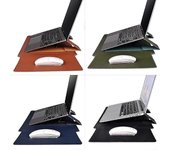 Funda de PU para MacBook Air Pro 13, 13,3, 14 y 15,4 pulgadas con soporte de refrigeración y protección para portátiles