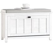 SoBuy Banco Zapatero con 1 Puerta para Entrada Dormitorio Banco de Almacenamiento de Asiento Blanco 80 x 30 x 50 cm FSR161-W ES