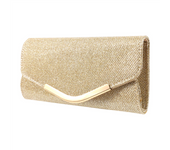Bolso de mano Pequeño para Mujer, Cartera de Mano para Fiesta de Noche, at La Moda, Colone Dorado, para banquete
