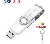 High-capacity Silver Color Rotating USB 3.0 Flash Drive 128GB 64GB 32GB 16GB 4GB Removable Storage Creative Music USB drive Gift