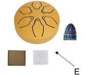 3 Inch 6-Tone Steel Tongue Drum Mini Hand Pan Drums with Drumsticks Percussion Musical Instruments Drum Accessories