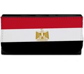 MERCHANDMANIA BILLETERA BILLETERO bandera egipto pais gobierno egipcio mujer señora negro monedero