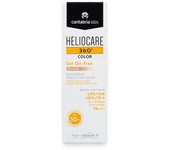 Heliocare 360 Gel Oil-free Bronze 50+, Protector Solar Alta Protección con Color,  Bronze. Fotomaquillaje matificante.