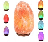 PANDAHOME Lámpara de Sal del Himalaya – Luz LED Multicolor USB – Purificación y Decoración para Hogar y Oficina