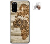 Tumundosmartphone Funda Gel Tpu para Samsung Galaxy A41 diseño Madera 07 Dibujos