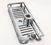 Multifunction Home Decor Organizer Bathroom Lifting Rod Removable Stand No Drilling Soap Holder Shower Shelf Storage Rack Tray