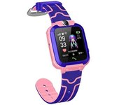Xo smartwatch para niños - pantalla 1.44” - camara frontal - correa de silicona - carga magnetica - color rosa/lila