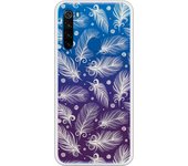 Funda compatible con Xiaomi Redmi Note 8T - Patron plumas blancas