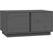 vidaXL Mesa de centro de madera maciza de pino 80x50x40 cm Natural, Blanco, Gris Mesita de Salón o Comedor o Auxiliar Mesa de Café Meuble Salón