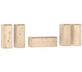 vidaXL Muebles para TV 5 piezas madera maciza de pino, Mueble de Salon, Mueble TV, Mueble TV salon, Mesa de TV, Mueble tele