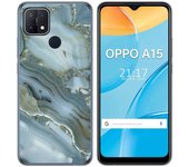 Tumundosmartphone Funda Gel Tpu para Oppo A15 diseño Mármol 09 Dibujos