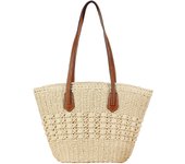 Bolso de paja para Mujer, Bolso de hombro, Bolso de Playa de viaje de Verano, Bolso de mano Hecho A Mano