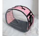 Bolsa de transporte de viaje para mascotas al aire libre, bolsa de transporte plegable transparente para perros y gatos, bandolera portátil transpirable