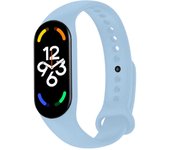 Ociodual Pulsera de Recambio Silicona Suave Flexible Compatible con Xiao Mi Band 7 6 5 Amazfit Band 5 Azul Claro Correa Repuesto Flex Goma