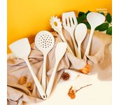 Silicone Cooking Utensils Non-stick Kitchenware Tools Spatula Ladle Egg Beaters Shovel Soup Butter Scraper Kitchen Cookware