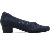 Doctor Cutillas 81254 Zapato de tela,tacón cuadrado,clásico,salón,de rejilla,calado,plantilla extraible, para señora