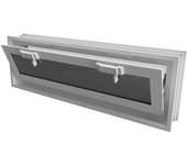 Ventana de Ventilación con Mosquitera Incorporada Cenemar - 57x19x8 - Adecuada para Paredes de Bloques de Vidrio y Tradicionales