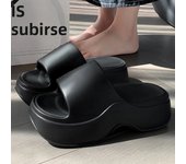 YNPO Solid Color EVA Platform Slippers Women Thick Sole Non Slip Beach Slides Sandals Lady Summer Soft Sole Wedge Heel Slipper