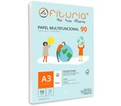 Paquete de folios A3 de 90gr con 50 Hojas Blancas, Papel Multifuncional para Uso Escolar y Entornos Laborales. Ideal con impresoras láser, de inyección o fotocopiadoras - Ofituria