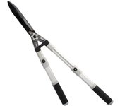 Tijera podar setos 2 manos aluminio telescopicas, hojas acero antiadherente, mango tpr, ajuste corte,