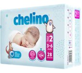 Chelino Pañales infantiles Talla 2 (3-6 kg), 168 Pañales 【ROUA】