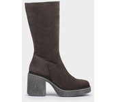 Pedro Miralles Botas de serraje. modelo NIZA en tonos Grises. Hecho a mano en España.