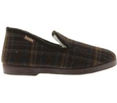 Wamba Confortable Zapatillas de casa a cuadros con interior de borreguito y suela al tono. Marca de Calzados Victoria 200301