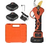 Tijeras de podar eléctricas profesionales de 16,8 V, con batería, 28 mm de diámetro de corte, 2 baterías de iones de litio de 2 Ah, 6-8 horas de tiempo de trabajo