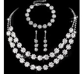 Ladies' Fashion Copper Claw Chain Sunflower Necklace Earrings Bracelet Jewelry Set Wedding Banquet Party Holiday Gift