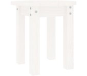 vidaXL Mesa de centro de madera maciza de pino Ø35x35 cm Natural, Blanco, Gris Mesita de Salón o Comedor o Auxiliar Mesa de Café Meuble Salón