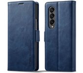 Business Leather Case For Samsung Galaxy Z Fold 6 5 4 3 Fold5 Fold4 Fold6 Magnetic Flip Protective Cards Solt Wallet Phone Cover