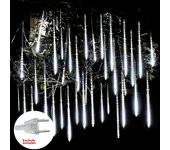 Outdoor Lighting 30/50cm 8 Tube EU Plug LED Meteor Shower Light Fairy String For Holiday Christmas Garden Decoration Tree Decor