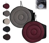 Cojín de asiento giratorio 360 para coche, beneficioso cojín de asiento giratorio 360, almohadilla de asiento de coche de espuma viscoelástica giratoria portátil, cojín de asiento giratorio 360 grados soporte para personas mayores (negro)