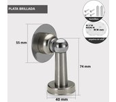 KAK Stainless Steel Magnetic Doorstop Non-Punch Wind-Proof Door Stopper Wall Mounted Floor Mounted Door Holder Door Hardware