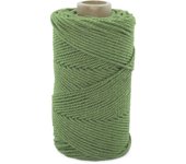 Cordón de Algodón Verde Militar de 2,5mm | Rollo de 100m | Ideal para Manualidades, Packaging y Creaciones DIY | Resistente y de Calidad