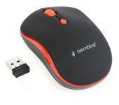 GEMBIRD RATÓN ÓPTICO INALÁMBRICO, NEGRO / ROJO MUSW-4B-03-R,