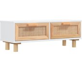 vidaXL Mesa de centro madera contrachapada y de pino 80x40x30 cm Blanco, Negro, Marrón Mesita de Salón o Comedor o Auxiliar Mesa de Café Meuble Salón