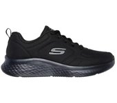 Skechers Zapatilla Mujer Skecher Lite Piel Negro - Confeccionada en Material Sintético