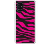 Funda compatible con Samsung Galaxy A51 5G - Animal Print Zebra Negro Rosa