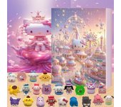 Sanrio Anime Hello Kitty Halloween Advent Calendar Box Figure Christmas Kawaii Melody Kuromi Figure Action Model Holiday Gifts