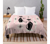 Black Cat Soft Throw Blanket Microplush Warm Blankets Lightweight Tufted Fuzzy Flannel Fleece Throws Blanket for Bed Sofa Couch