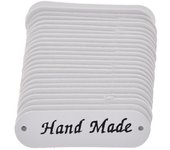 Hand Made Oval Shaped Sewing Craft Artificial Leather Labels For DIY Apparel Bags Supplies Accessories